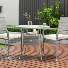 CASARIA Polyrattan Tisch Grau