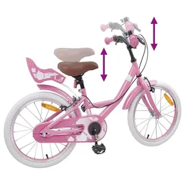 vidaXL Kinderfahrrad 18 Zoll RH 0 cm Hellrosa