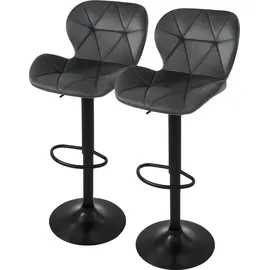 ML-Design Barhocker 2er Set 59-79 cm Grau