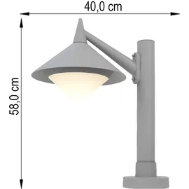 WOFI Außen Steh Stand Lampe (379401500500) grau
