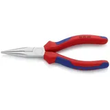 Knipex Flachrundzange mit Schneide (Radiozange) verchromt 160 mm