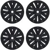 Mattschwarze Sportliche Felgenabdeckung für Model Y 2020–2023: 4 Stück 19-Zoll-Nabenkappen-Ersatz