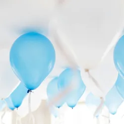 HEKU 375 Stück Ballons  Oktoberfest Deko in Blau & Weiß  Bayerische Party-Dekoration für verschiedene Festlichkeiten  Umweltfreundlich & robust