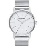 Gigandet Quarzuhr Edelstahl Zugband Silber Weiß Minimalism - G35-001