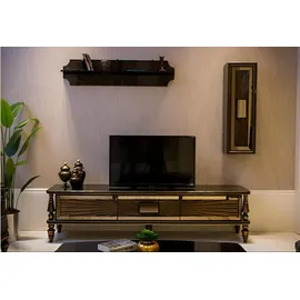 JVmoebel Luxuriöses TV-Sideboard 47 cm X 57 cm Braun Holz
