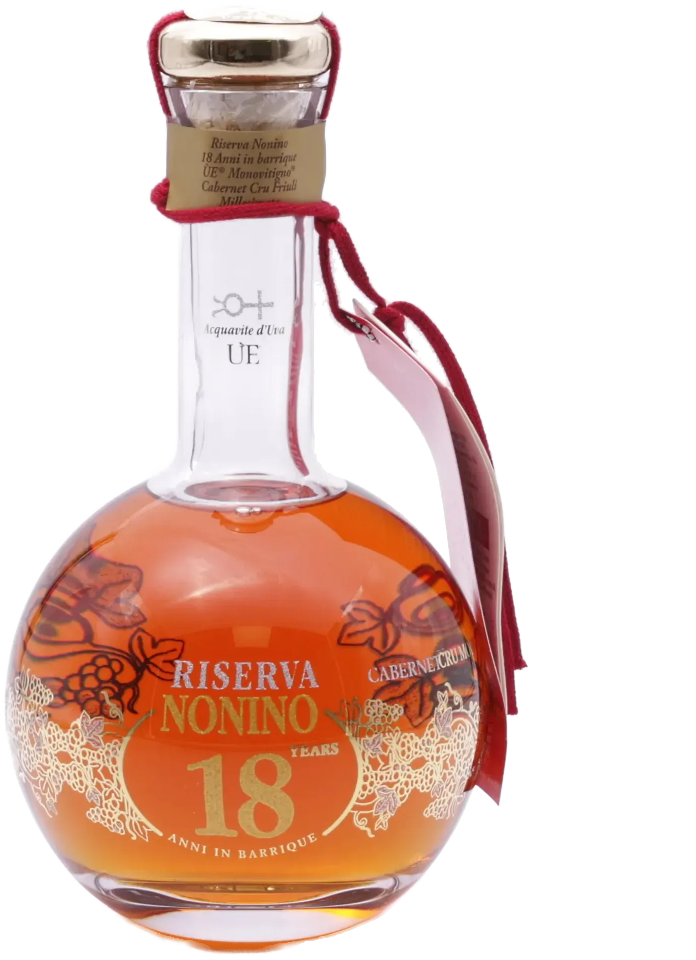 Nonino Grappa ÙE Riserva 18 Jahre anni Monovitigno Cabernet Cru