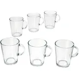 Ritzenhoff & Breker Ritzenhoff Coredo 6x Teegläser mit Henkel 250ml H10,5cm Trink-Glas klar Kaffee,