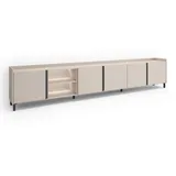 SKRAUT HOME Lowboard 309x61 cm Beige Holzwerkstoff