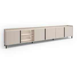 SKRAUT HOME Lowboard 309x61 cm Beige Holzwerkstoff