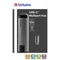 Verbatim Multiport Hub, USB-C 3.0 [Stecker] (49141)