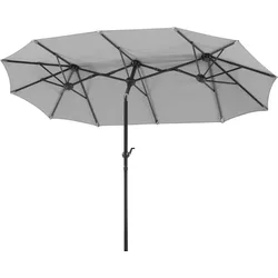 Balkonschirm SCHNEIDER SCHIRME "Salerno", grau (silbergrau), Bespannung: 100% Polyester, Standschirme