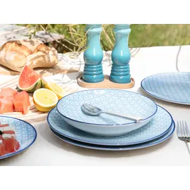 CreaTable Mediterran Tafelservice 12-tlg. blau/mehrfarbig