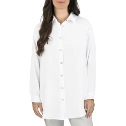 DENIMFY Musseline Bluse Damen Oversized DFMathilda S/M
