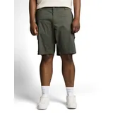 Tom Tailor PLUS, Herren, Gr. 46, N-Gr, khaki mini geometric print, Web, Obermaterial: 98% Baumwolle, 2% Elasthan, unifarben, normal kurz, Hosen Cargohose, Cargo-Shorts mit Stretch