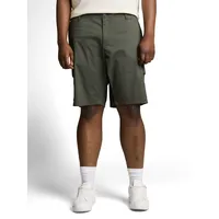 Tom Tailor PLUS, Herren, Gr. 46, N-Gr, khaki mini geometric print, Web, Obermaterial: 98% Baumwolle, 2% Elasthan, unifarben, normal kurz, Hosen Cargohose, Cargo-Shorts mit Stretch