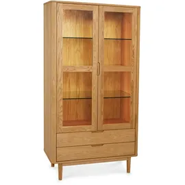 Furnhouse Vitrine 100 x 45 x 190 cm Braun