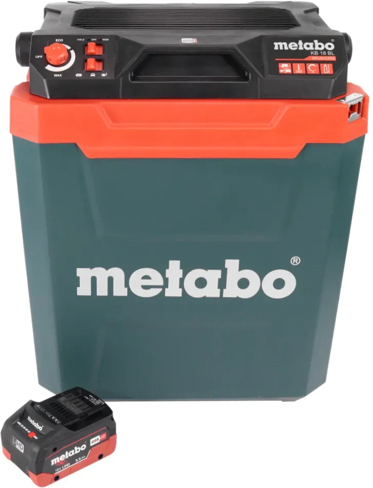 Metabo KB 18 BL Akku Kühlbox 18 V mit Warmhaltefunktion 28 l Brushless + 1x Akku 5,5 Ah - ohne Ladegerät