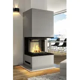 Hajduk Kaminbausätze BRILLIANT Keramik grau mit Kamineinsatz SMART 3XLTh 6,5 kW, 6,5 kW