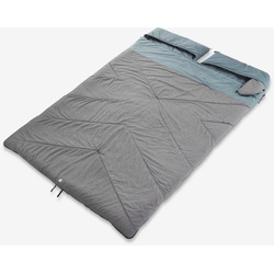 Schlafsack Doppel-Schlafsack Camping Baumwolle - Ultim Comfort 0 °C 2 Personen, grau, EINHEITSGRÖSSE