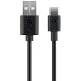 goobay USB-C auf USB-A 1 m Schwarz