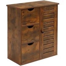 Relaxdays Badezimmerschrank 80 x 60 x 30 cm Braun