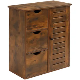 Relaxdays Badezimmerschrank 80 x 60 x 30 cm Braun