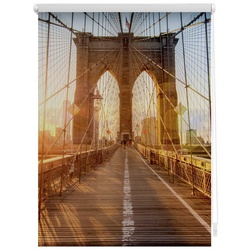 Lichtblick Rollo, ‎‎Klemmfix, 60x150 cm‎‎, Brooklyn Bridge, orange