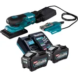 Makita BO 005 CGT201 Akku Schwingschleifer 40 V max. 80 x 130 mm 3,0 mm Hub Brushless + 2x Akku 5,0 Ah + Ladegerät