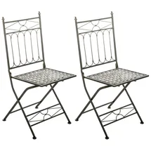 CLP Gartenstuhl Asina 42 x 58 x 94 cm bronze 2 St.