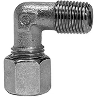 Riegler Winkel-Einschraubverschraubung, R 1/4 a., Rohr- Ø6, Stahl verz.,