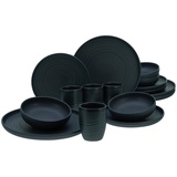 Creatable Kombiservice Uno Black Lava Stone, 16 Stück