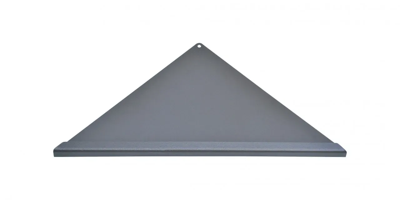 Eck-Duschablage (gleichschenklig) 395 x 280 x 280 mm, Farbe: anthrazit, Vorderkante: Quadratprofil | 