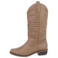 Ital-Design Cowboyboots Damen Hellbraun 36