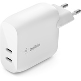 Belkin 40-W-USB-C-PD-Ladegerät (2 USB-C-Ports mit 20 W je Port, Schnellladen mit Power Delivery für das iPhone 14, 13, oder 12, iPad Pro, Galaxy und andere Geräte)