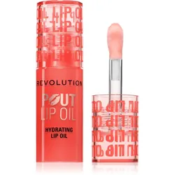 Makeup Revolution Pout Lip Lippenöl mit feuchtigkeitsspendender Wirkung Farbton Peach 3 ml