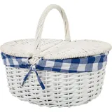 Picknickkorb Weide Picknickkorb Gross Stark Weiss Mit Griff