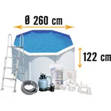 Gre Rundpool Atlantis Set 4-tlg. 260 x 122 cm inkl. Sandfilteranlage