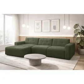 ax living Eckcouch Polyester 310 cm L Grün