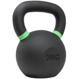 Strength Shop Kettlebell Gusseisen mit genormtem Griff, 1x 24 KG, Extrem Robust & Langlebig, Kugelhantel mit Gewichts-Farbmarkierung & Schwarzpulver-Beschichtung, ideal für Ganzkörpertraining