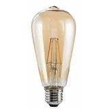 xavax LED-Filament E27, 685lm ersetzt 53W, Vintagelampe, dimmbar, Amber Warmweiß (00112876)