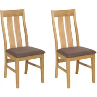 Mendler 2er-Set Esszimmerstuhl HWC-M58, Küchenstuhl Lehnstuhl Stuhl, Stoff/Textil Massiv-Holz