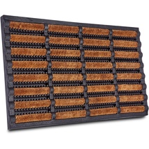 HANSE HOME Fußmatte Schmutzfangmatte Brushes Mat«, rechteckig, 25 mm Höhe, Kokos, Gummi, Schmutzfangmatte, Outdoor, Rutschfest, Innen, Kokosmatte, braun