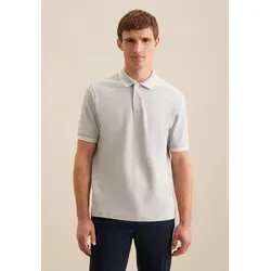 T-Shirt SEIDENSTICKER "Regular", Herren, Gr. M, grau, 100% Baumwolle, gestreift, Kurzarm, Shirts, Kurzarm Kragen Streifen platziert