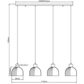 GLOBO Kürzbar 1-flg. 20 cm rund Weiß/Metall/Glas