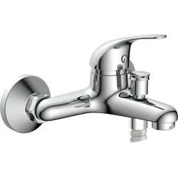 Schütte Badewannenarmatur ATHOS PLUS, Mischbatterie Badewanne, Wasserhahn Bad Chrom