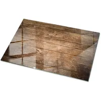 Tulup Tischplatte Dunkelbraun, Glas 100x70x0.4 cm Esszimmer, Tische, Esstische,