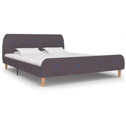 Bettrahmen Taupe Stoff 160x200 cm