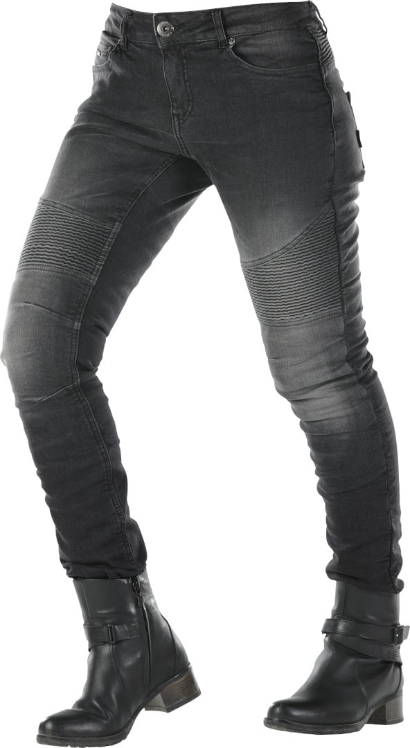 Overlap Imola Damen Motorradjeans, schwarz, Größe 34