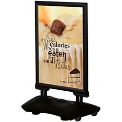 update displays Kundenstopper »WindPro Plus« B1 black schwarz, 90x132x63 cm