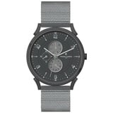 Pierre Cardin Uhr Pigalle Herrenuhr Edelstahl Schwarz Nylon Grau Armbanduhr